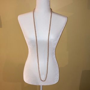 Beautiful 55” long faux pearl necklace